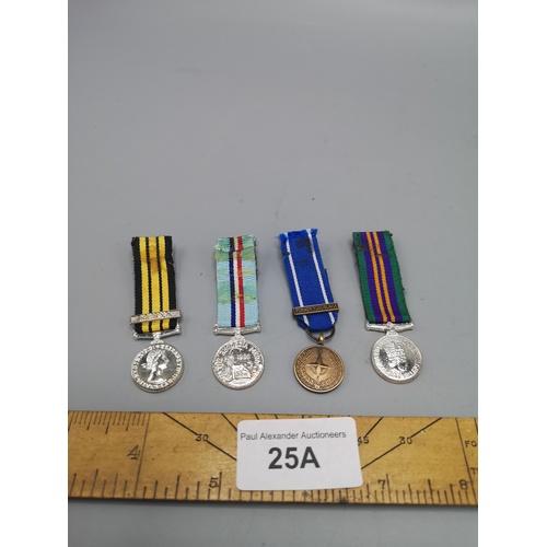 25a - Set of 4 military dress medals.