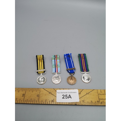 25a - Set of 4 military dress medals.