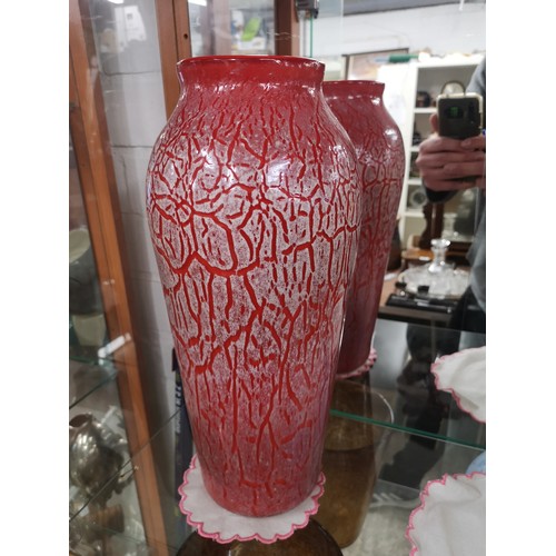 42c - Large monart vase in the cloisonné pattern.