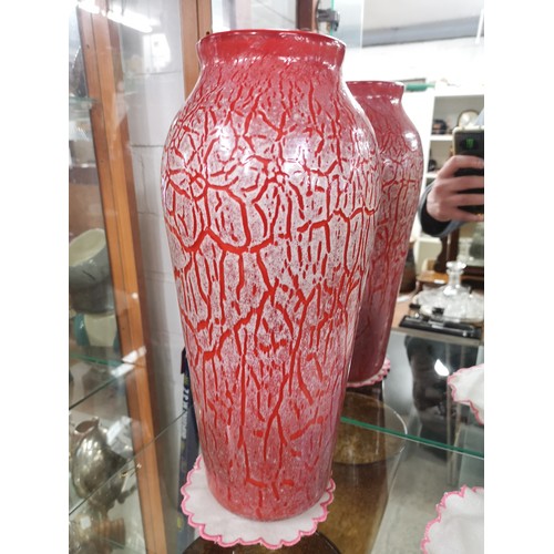 42c - Large monart vase in the cloisonné pattern.