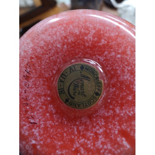 42c - Large monart vase in the cloisonné pattern.