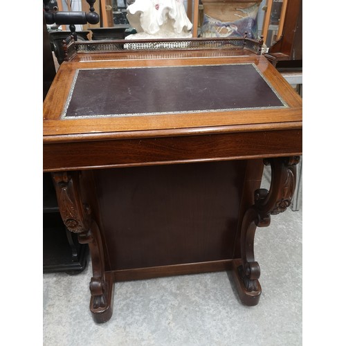 66 - Stunning davenport desk with gallery backing.