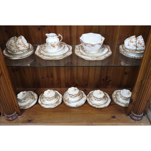 79 - Large Victorian porcelain tea set.