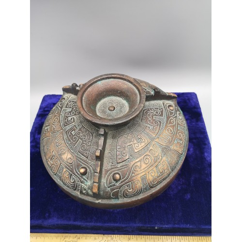 83 - Large Chinese incense burner with cover