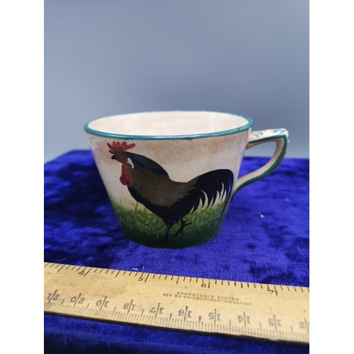 46 - Wemyss Cockerell porcelain cup depicting bon jour.