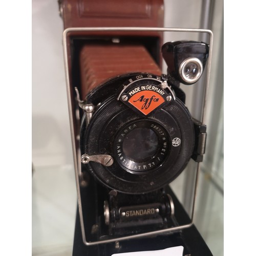 197 - Rare German agfa bellows camera with original box.