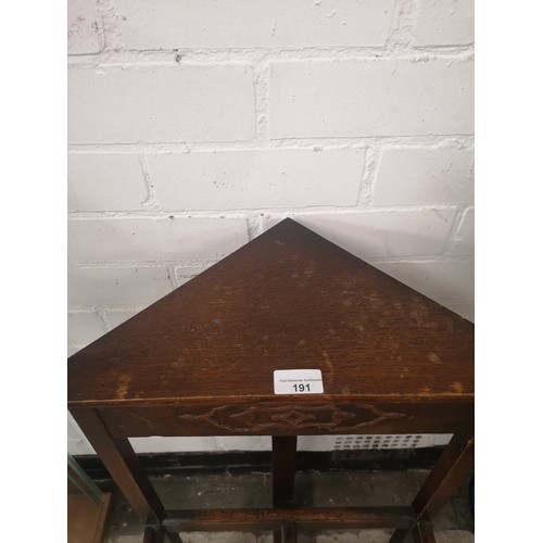 191 - 1900s cover table with stick / umbrella stand.