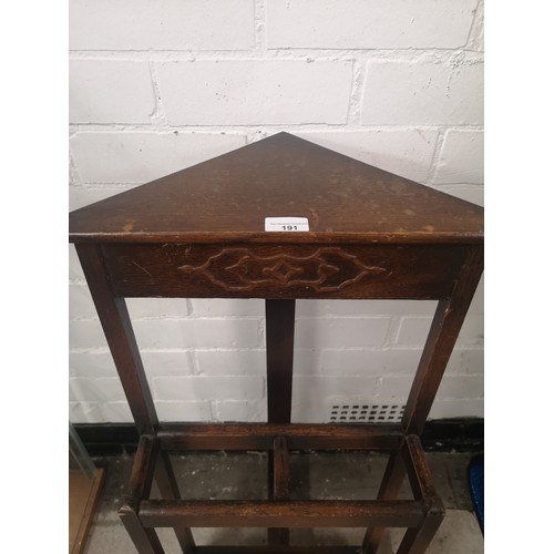 191 - 1900s cover table with stick / umbrella stand.