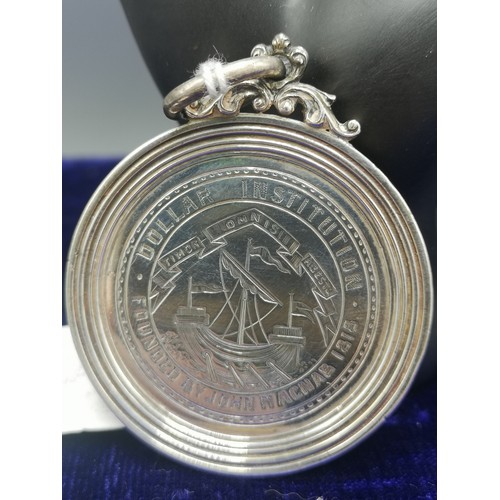 4 - Large silver Hall marked Edinburgh medal dated 1882 1883. Makers c& m Crichton of Princess Street Ed... 