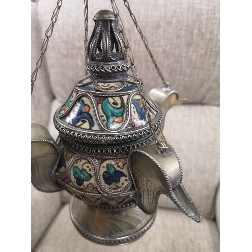 91 - Tibetan Insense burner with chains.