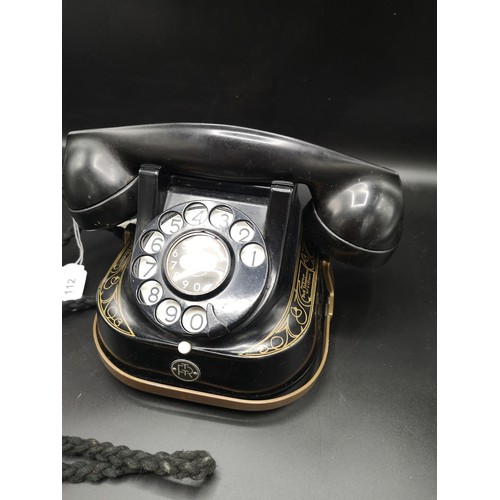 265 - Early 1900s bell telephone by M F G company With Brass Carry Handle Beautiful Condition.