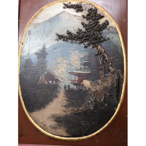 200 - Pair of Oriental painting s in Oriental framing.