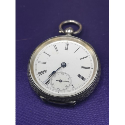 20 - 2 ladies silver pocket watches.