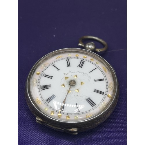 20 - 2 ladies silver pocket watches.