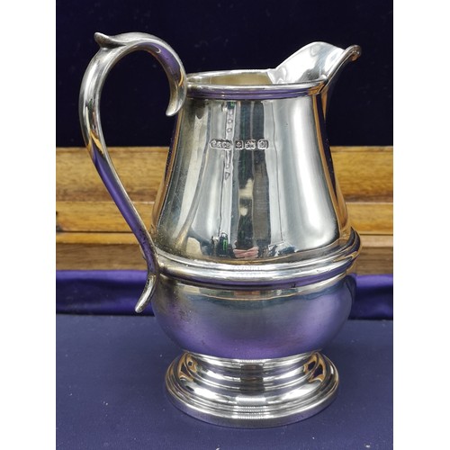 28 - Silver Hall marked birmingham unusual cream jug makers Rattray and Co Dundee. 148 grams. 3. 5 inches... 