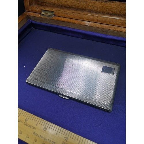 35 - Large silver Hall marked birmingham card case 
221 grams in weight. Maker Frederick Field
subsequent... 