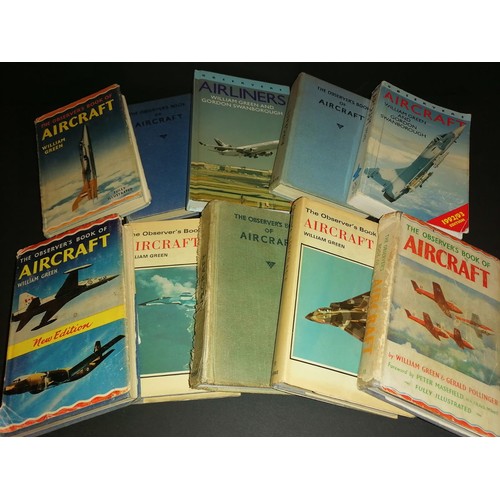 459 - Lot of 10 plane observers books.