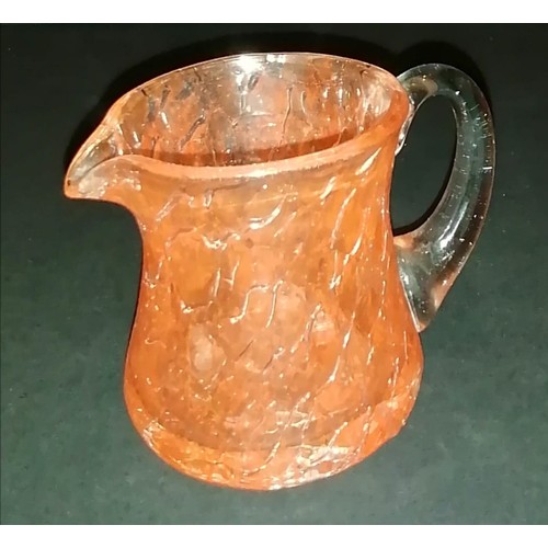 217 - Scottish Art glass crackle glazed Jug.