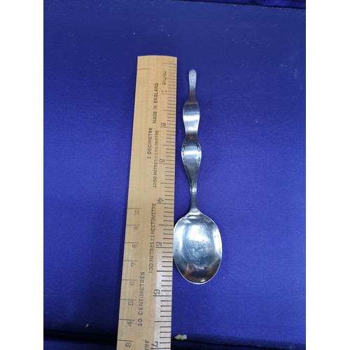 44 - Arts crafts silver Hall marked spoon boxed.