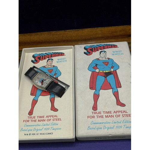 56 - Commemorative limited edition super man watch based on the original. Comes with box and certificate.