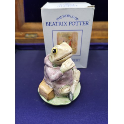 73 - Royal Albert figure Beatrix Potter Jeremy Fisher together with Royal Albert Beatrix Potter Mr Jackso... 