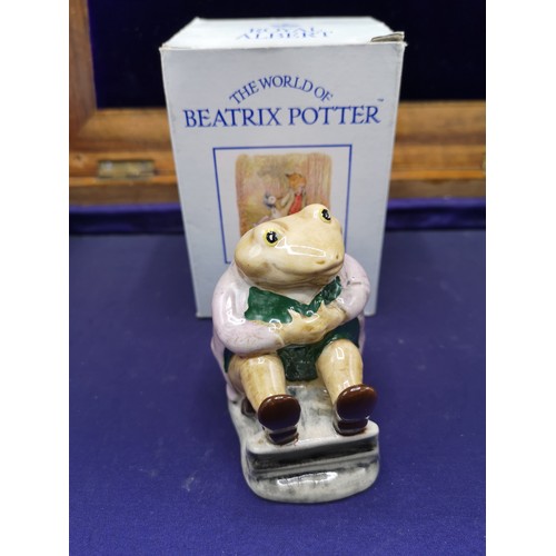 73 - Royal Albert figure Beatrix Potter Jeremy Fisher together with Royal Albert Beatrix Potter Mr Jackso... 