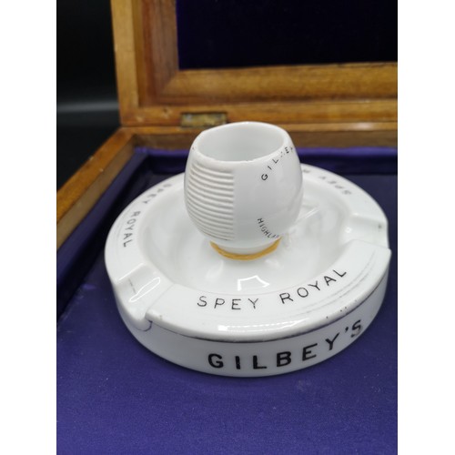 94 - Gilbeys spey royal match stricker ashtray together with bells whisky rare ashtray.