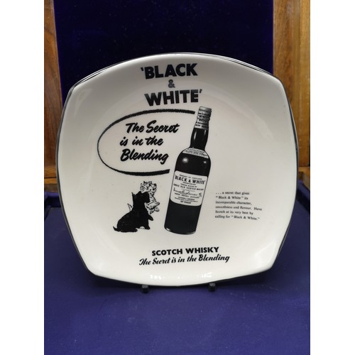 97 - Black & White scotch whisky advertising plate.