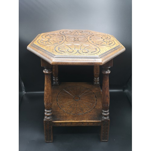 171 - Arts and crafts 2 tier occasional table.