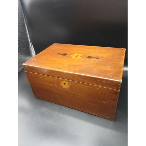 182 - Antique victorian document box.