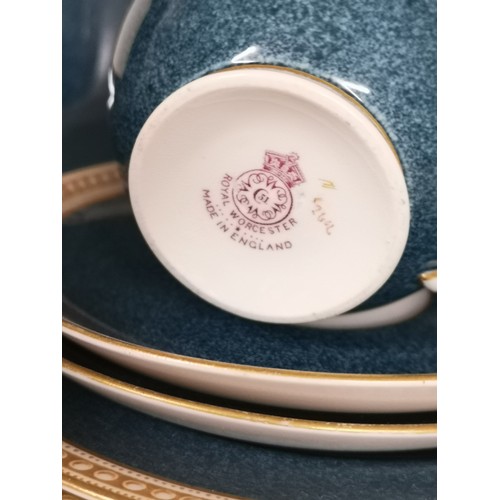 198 - Large Royal Worcester pink marking set In the blue design.