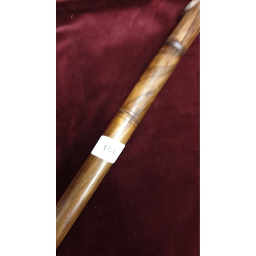 154 - Gentlemans Carved Walking Cane With Owl Handle.