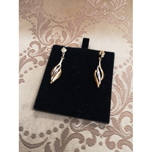 4 - Pair of 9ct gold 375 Hall Marked earrings.