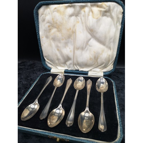 14 - Set of 6 silver Hall marked sheffield spoons makers James Deakin & Sons (John & William F Deakin) in... 