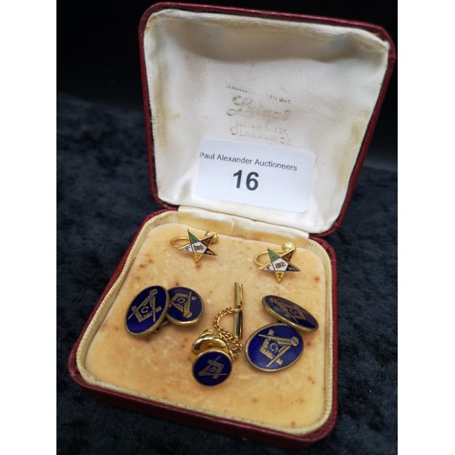 16 - Lot of Masonic Cuff links etc.