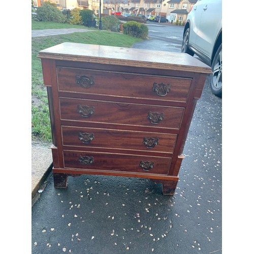 98 - Antique small 4 drawer chest.