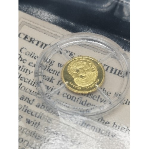 104b - 3 22ct gold history of aviation small gold coins. Sealed.