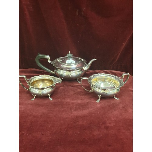 11a - Large Impressive Elkington & Co Birmingham Silver Hallmarked Tea Set Tea Pot 29 l  x 17d x14h, Sugar... 