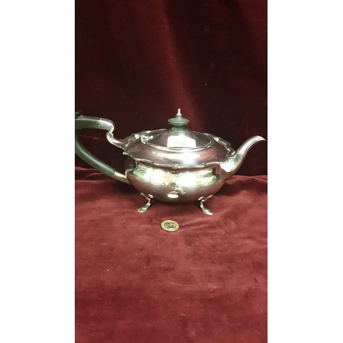 11a - Large Impressive Elkington & Co Birmingham Silver Hallmarked Tea Set Tea Pot 29 l  x 17d x14h, Sugar... 