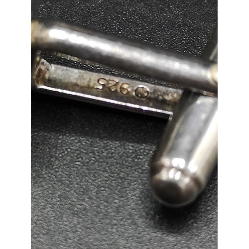 62 - Pair of silver 925 cufflinks .
