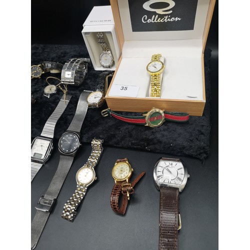 35 - Lot of watches to include accurist etc.