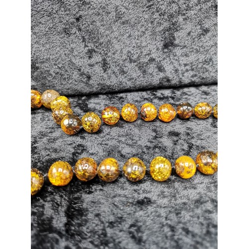 40 - Set of Amber style beads. Has damage to grey end.