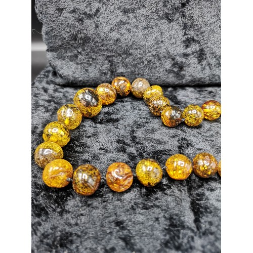 40 - Set of Amber style beads. Has damage to grey end.