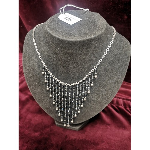 12b - Stunning silver 925 art deco necklace.