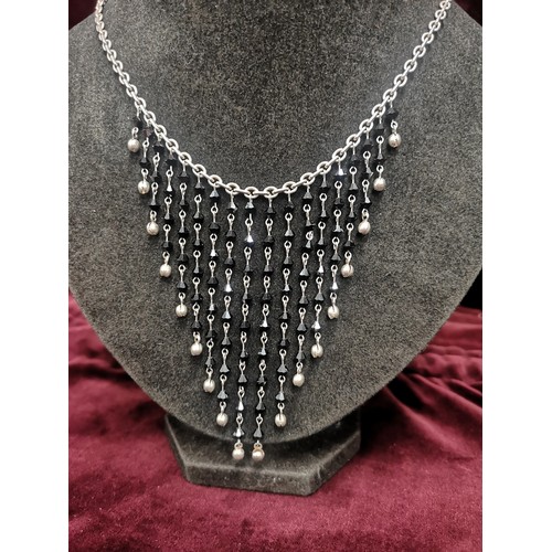 12b - Stunning silver 925 art deco necklace.