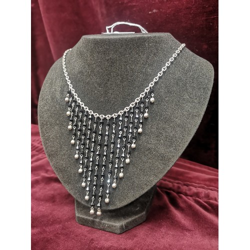 12b - Stunning silver 925 art deco necklace.