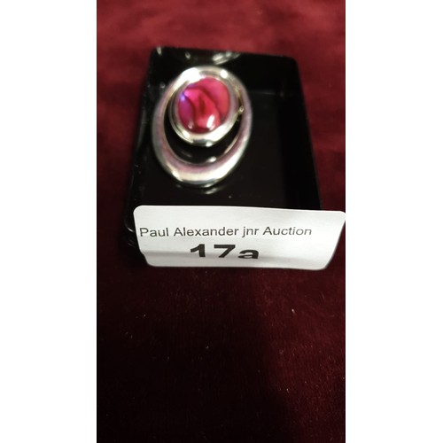 17a - Scottish Heather gems White metal brooch.