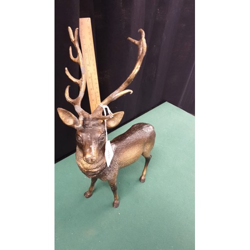 103 - Large Cast metal stag .