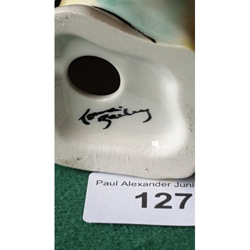127 - Signed Lorna Bailey Cat 14cms High