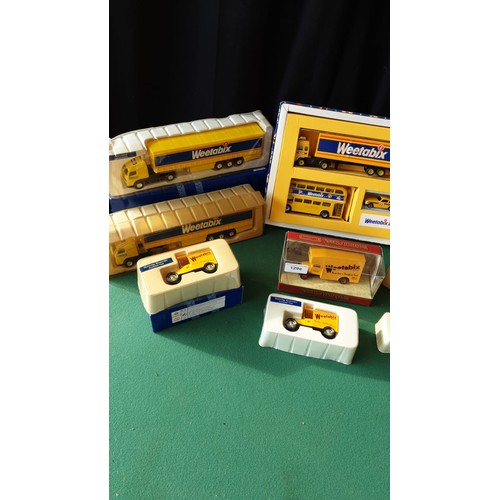 129e - Large Selection Of Corgi Weetabix Models Boxed